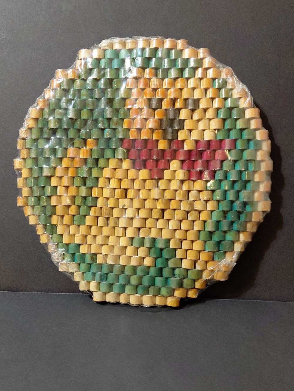 Vintage 1994 NOS Set of 2 Dog Beaded Trivets